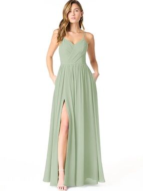 Azazie Cora Sage Green Dress